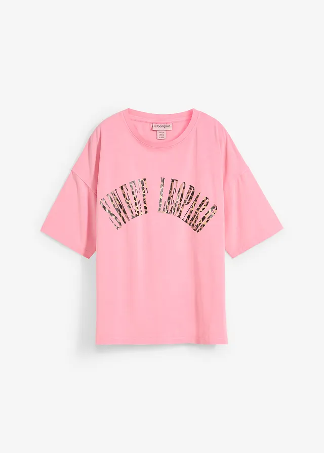 Bluză oversize din material moale cu bumbac