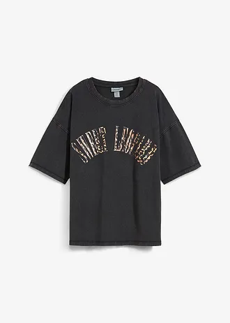 T-shirt doux et oversize en coton extensible