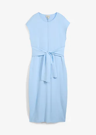 Midi jurk van jersey, Kleur: lichtblauw
