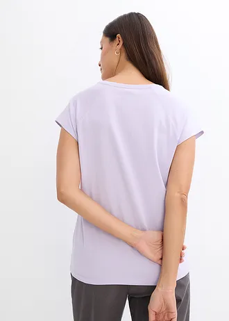 T-shirt van biologisch katoen, Kleur: zacht lila