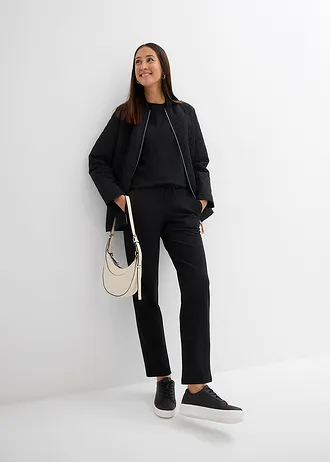 Bluză tricot din bumbac organic 100% • negru • magazin bonprix