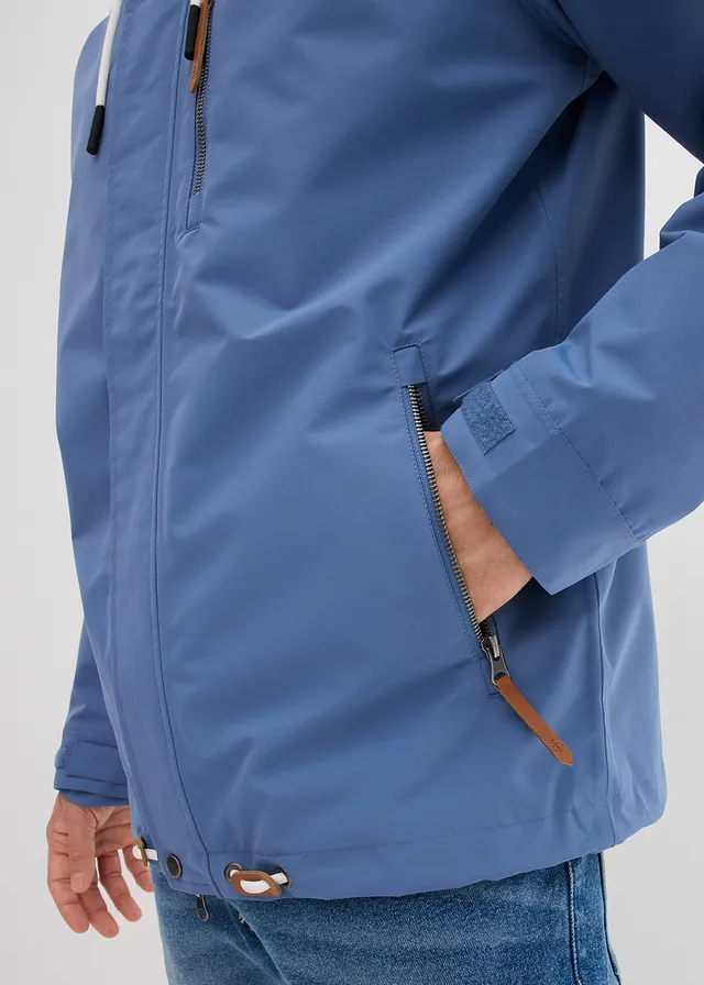 Veste imperméable à capuche et détails enduits • bleu jean • product-page.page-title-suffix