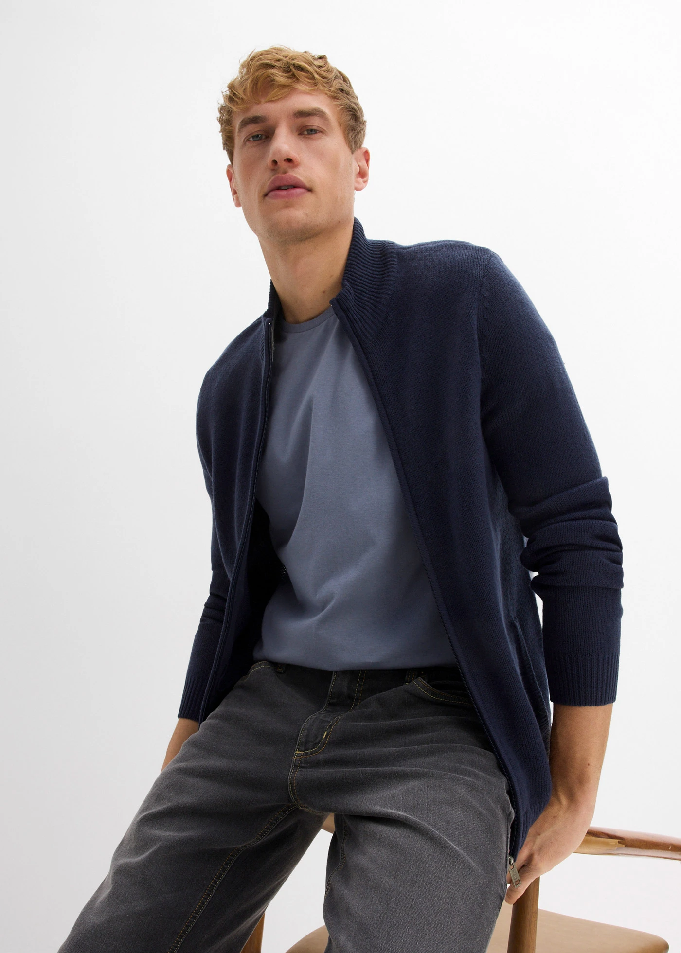 Tričko z čisté bavlny (2 ks v balení) • kouřově zelená + kouřově modrá • bonprix obchod