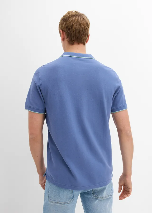 Piqué-poloshirt van biologisch katoen • jeansblauw • product-page.page-title-suffix