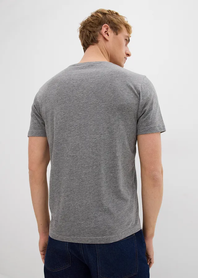 Lot de 3 T-shirts col V • bleu nuit + bleu fumé + gris chiné • product-page.page-title-suffix
