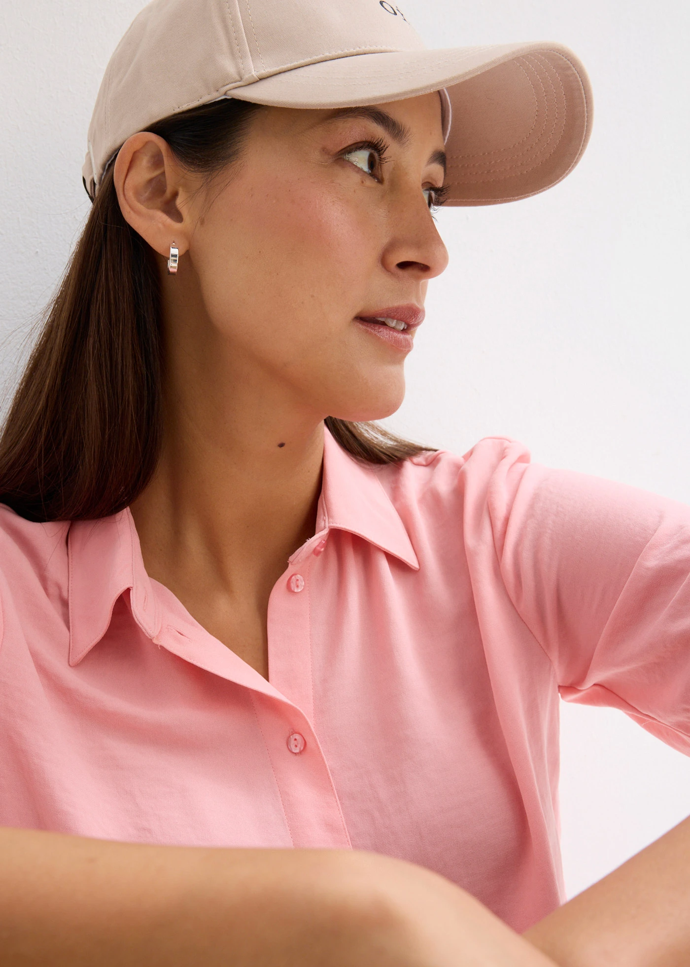 Bluzka o pudełkowym kroju z lekkiej krepy • pastelowy róż • sklep bonprix