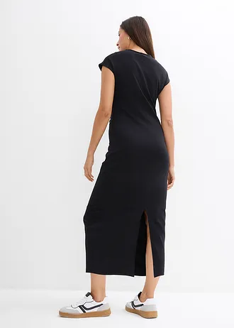 Robe midi en jersey • noir • Boutique bonprix