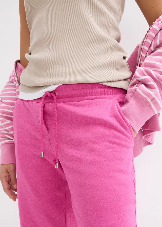 Sweatbermuda met turn-up • fuchsia mêlee • product-page.page-title-suffix