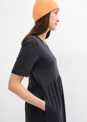 Robe en jersey 100% coton • noir • Boutique bonprix