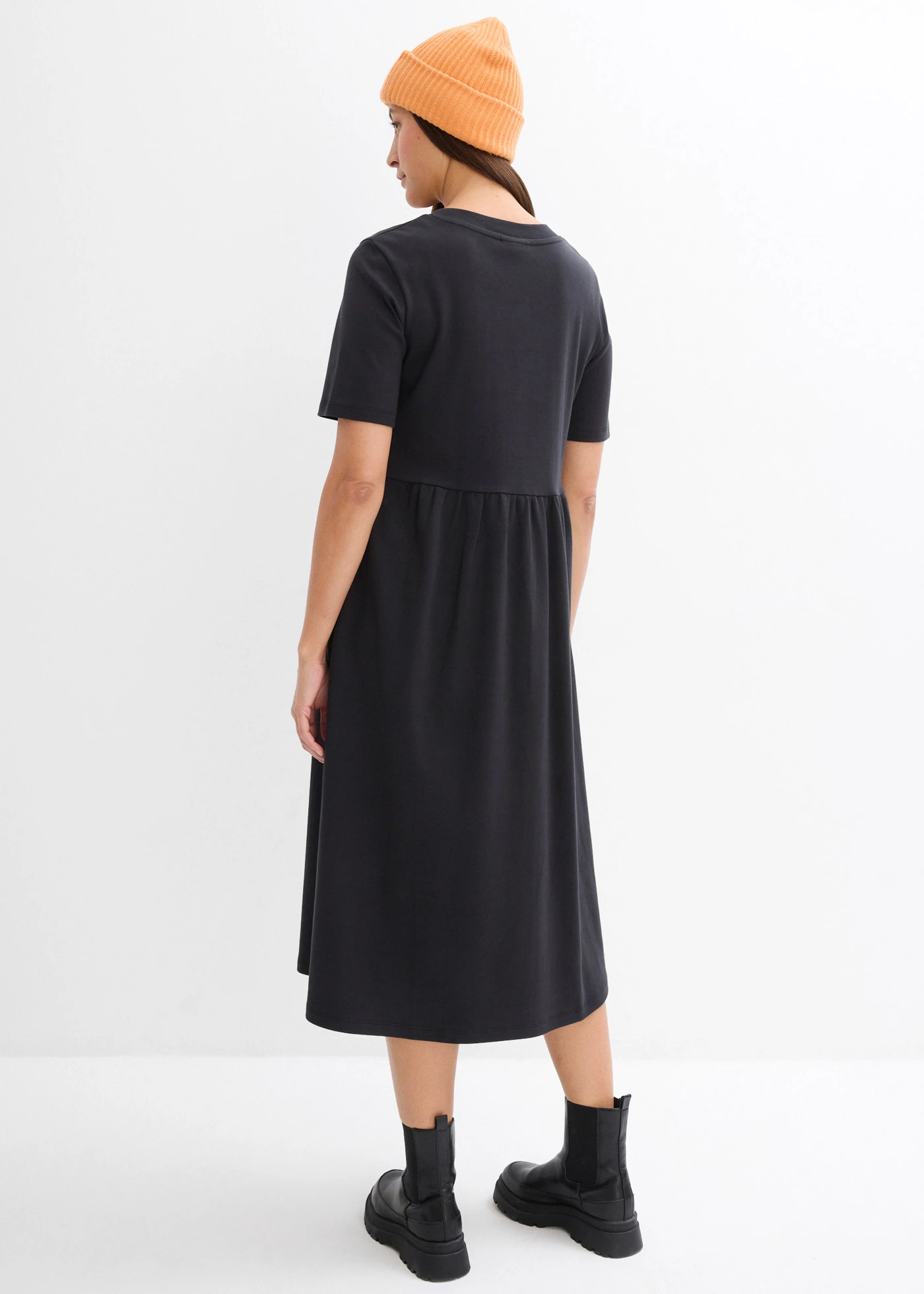 Rochie de jerse din bumbac 100% • negru • magazin bonprix