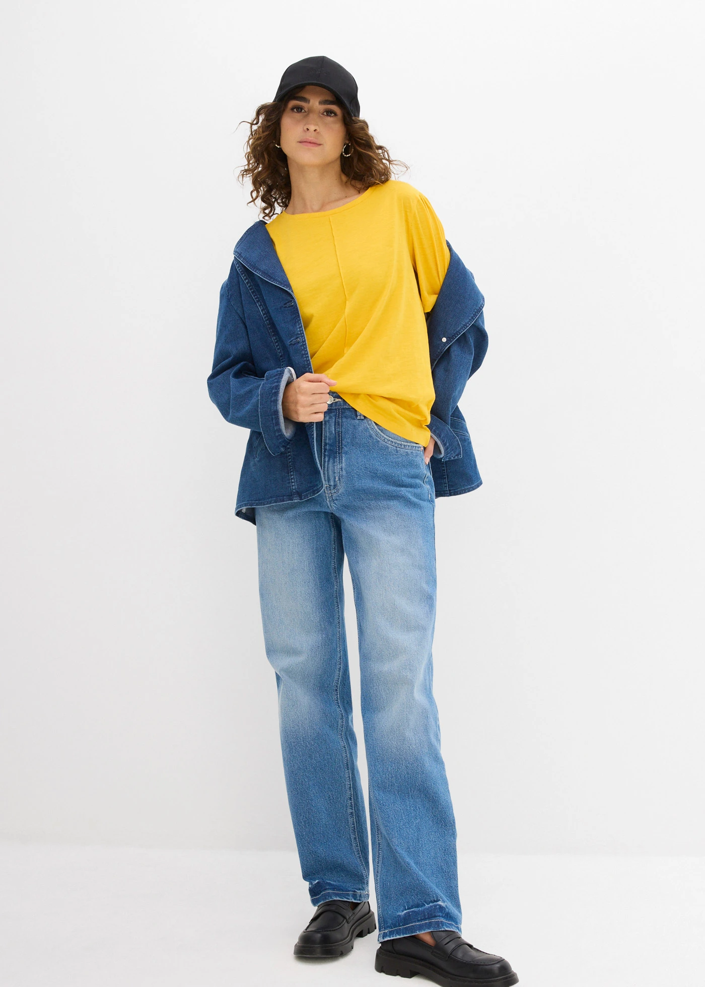 T-shirt 100% coton • jaune safran • Boutique bonprix