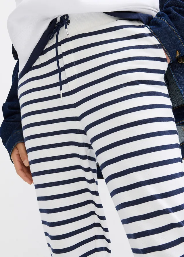 Sweatpants • wolwit-donkerblauw gestreept • product-page.page-title-suffix