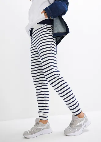 Sweatpants • wolwit-donkerblauw gestreept • bonprix online shop