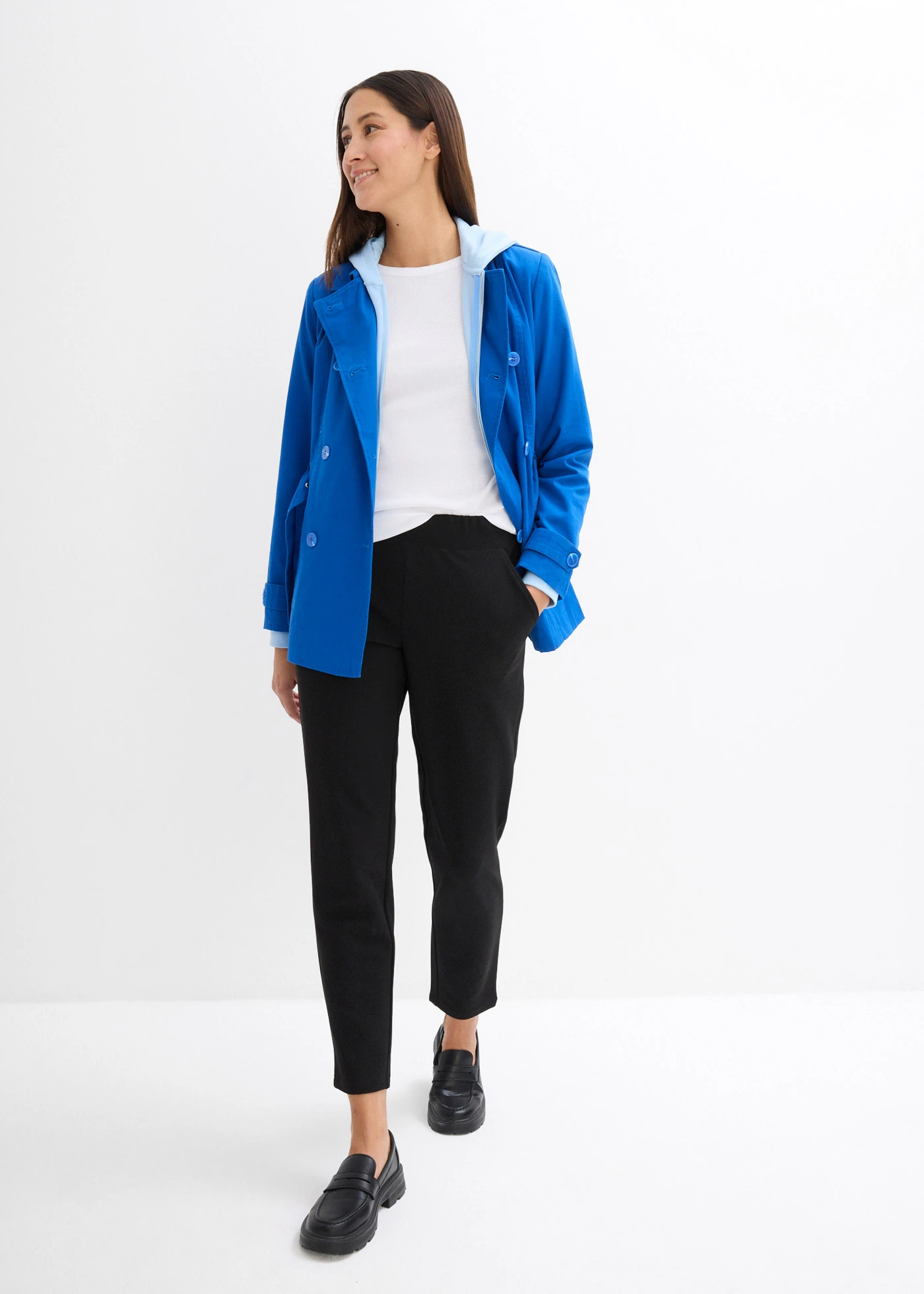 Pantalon en néoprène à taille élastiquée • noir • Boutique bonprix