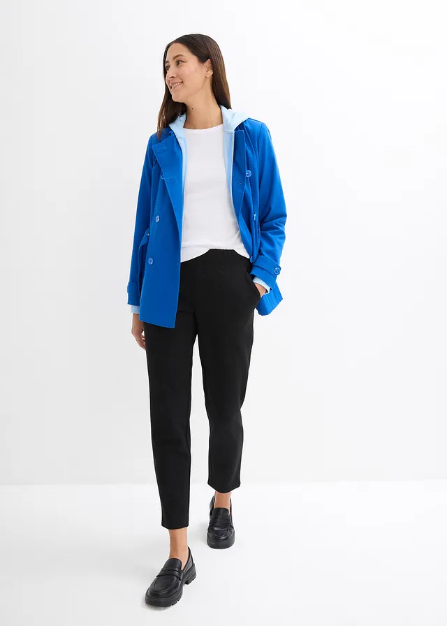 Pantaloni cu talie confortabilă din material scuba • negru • magazin bonprix