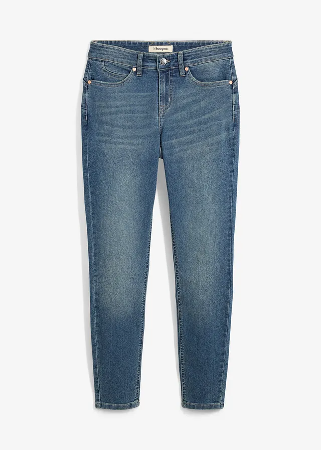 Skinny stretch jeans, mid waist