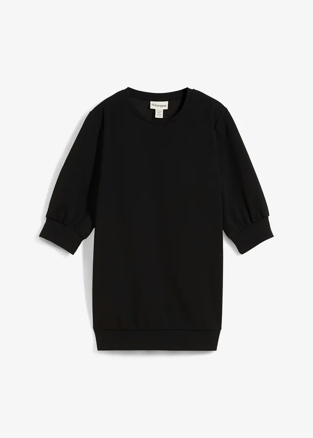 T-shirt ample en matière néoprène • noir • Boutique bonprix