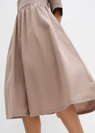 Rochie midi din bumbac 100% • gri-bej • magazin bonprix