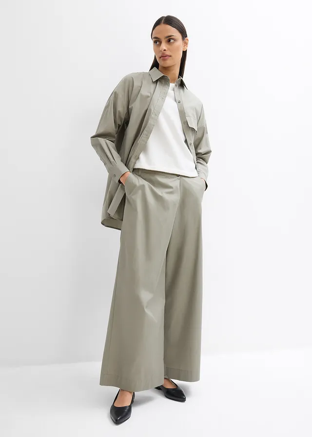 T-shirt oversize en maille, Couleur: écru chiné
