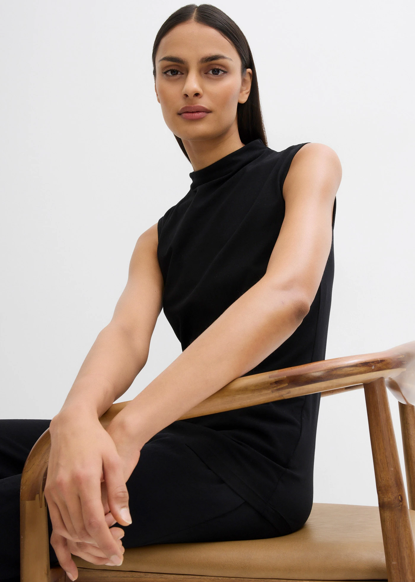 Top z elastické bavlněné směsi • černá • bonprix obchod