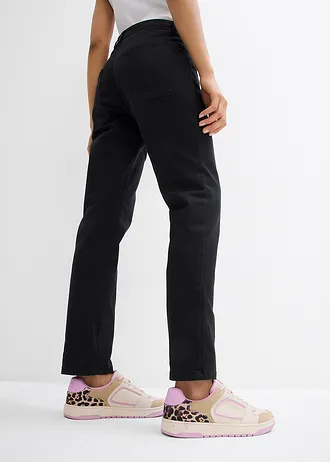 Twill broek in een elastische katoenmix • zwart • bonprix online shop
