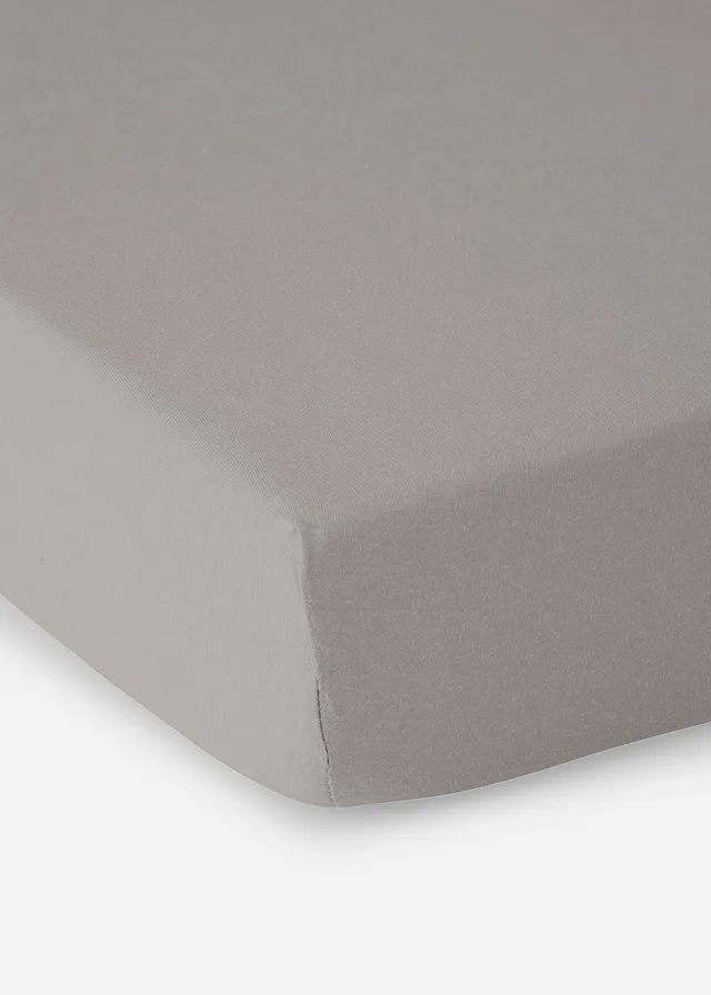 Cearceaf din jerse cu tiv elastic, 40cm • gri-bej deschis • magazin bonprix