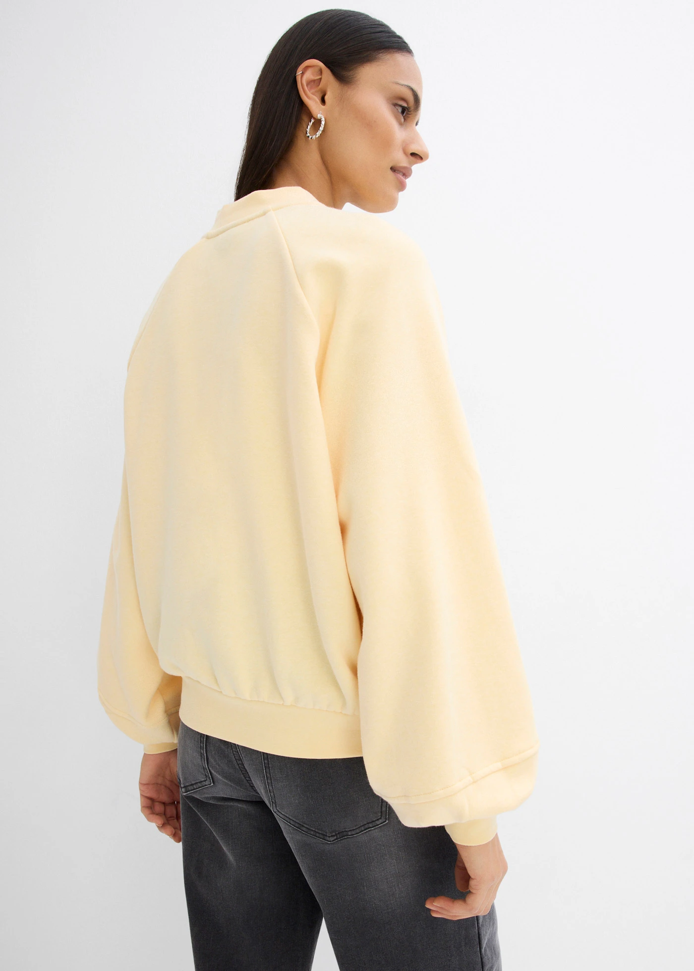 Bomber met ballonmouwen • lichtgeel • bonprix online shop