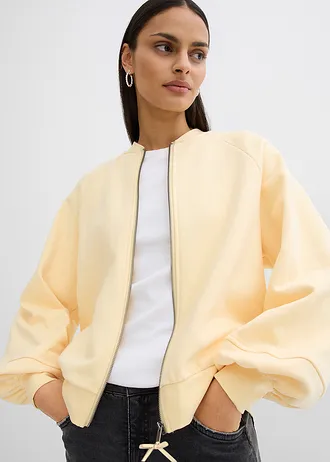 Bomber met ballonmouwen • lichtgeel • bonprix online shop