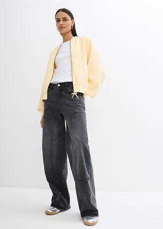 Bomber met ballonmouwen • lichtgeel • bonprix online shop