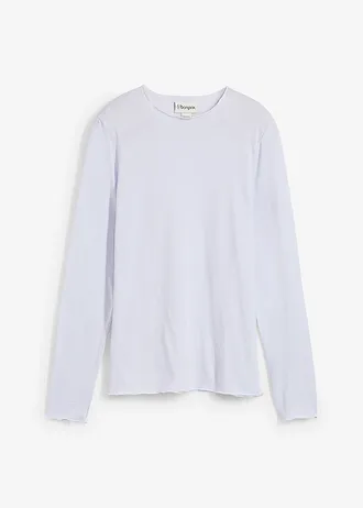 Semi-transparante longsleeve • zachtblauw • bonprix online shop