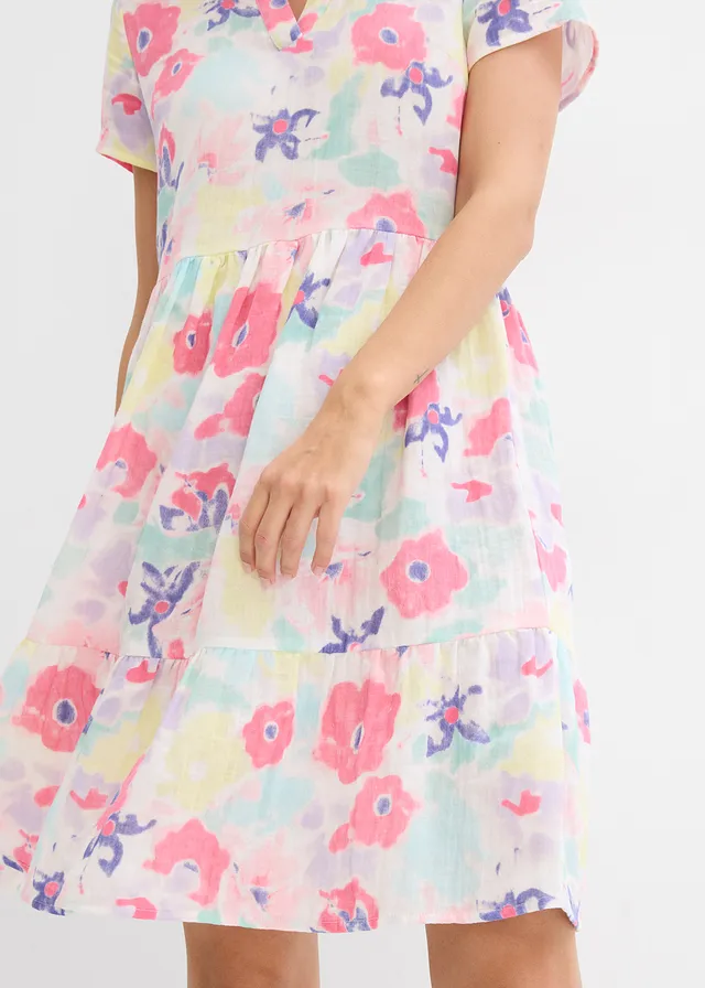 Robe en gaze de coton • multicolore à fleurs • product-page.page-title-suffix
