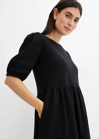 Rochie din tricot din bumbac 100% • negru • magazin bonprix