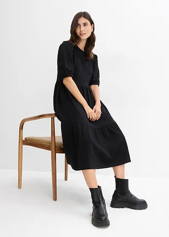 Shirtjurk van puur katoen • zwart • bonprix online shop