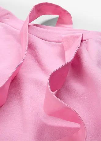 Sweat-shirt ample, asymétrique • rose glycine • Boutique bonprix