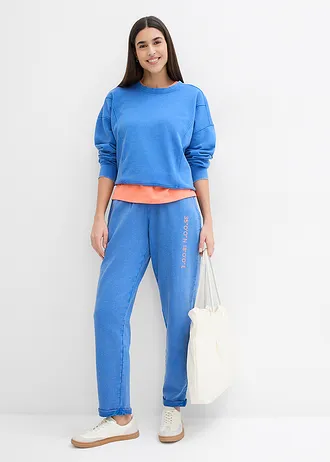 Bedrukte sweatpants • arctisch blauw-zalm used • bonprix online shop