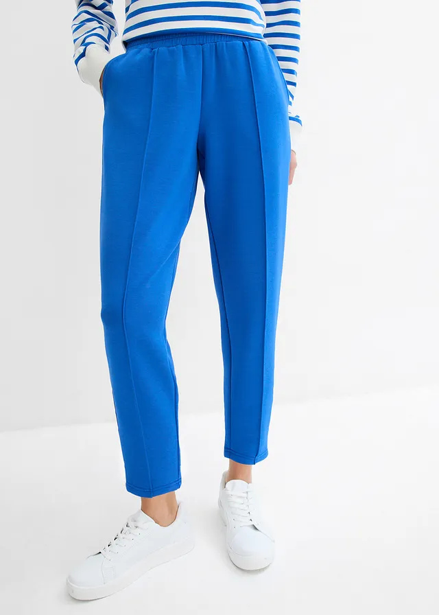 Pantalon de jogging en matière néoprène, taille élastiquée, Couleur: bleu arctique