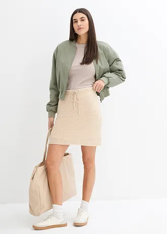 Minirok van kant, gevoerd • kiezelbeige • bonprix online shop