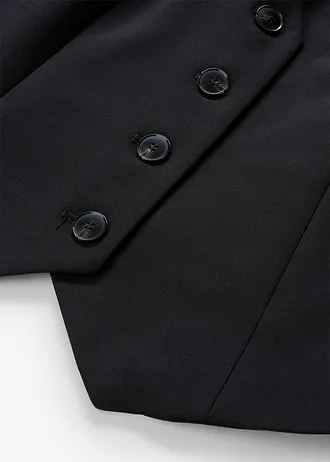 Vestă scurtă tip costum • negru • magazin bonprix