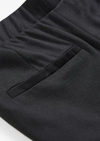 Pantalon palazzo en Punto di Roma confortable • noir • Boutique bonprix