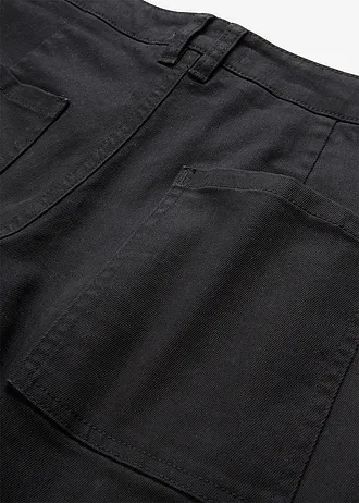 Twill broek in een elastische katoenmix • zwart • bonprix online shop