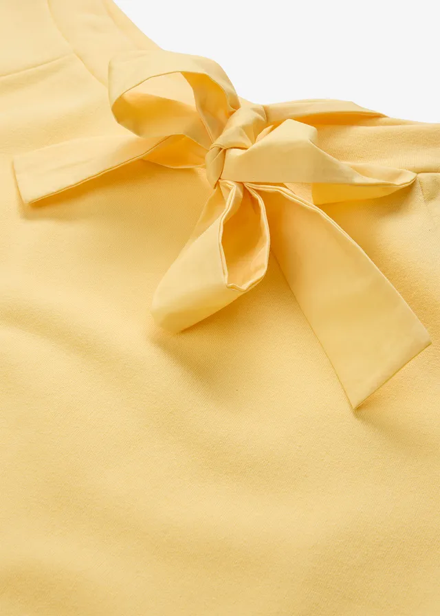 Wijde one shoulder sweater • lichtgeel • product-page.page-title-suffix