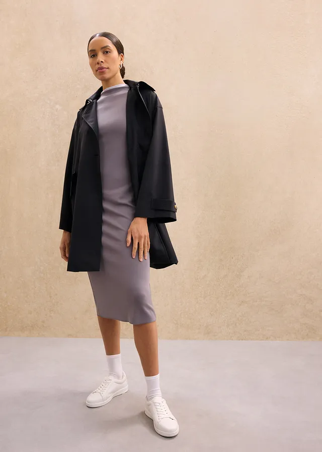 Trench-coat coupe trapèze • noir • product-page.page-title-suffix