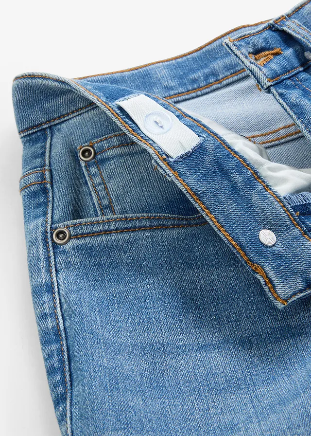 Loose fit stretch jeans, straight met verstelbare tailleband • lichtblauw denim • product-page.page-title-suffix