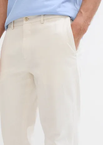 Pantalon van luchtig linnenmix, regular fit • naturel • bonprix online shop