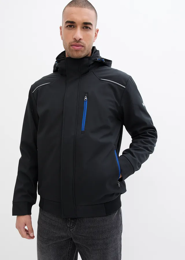 Blouson softshell à capuche • noir-bleu arctique • product-page.page-title-suffix