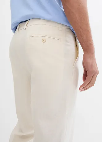 Pantalon van luchtig linnenmix, regular fit • naturel • bonprix online shop