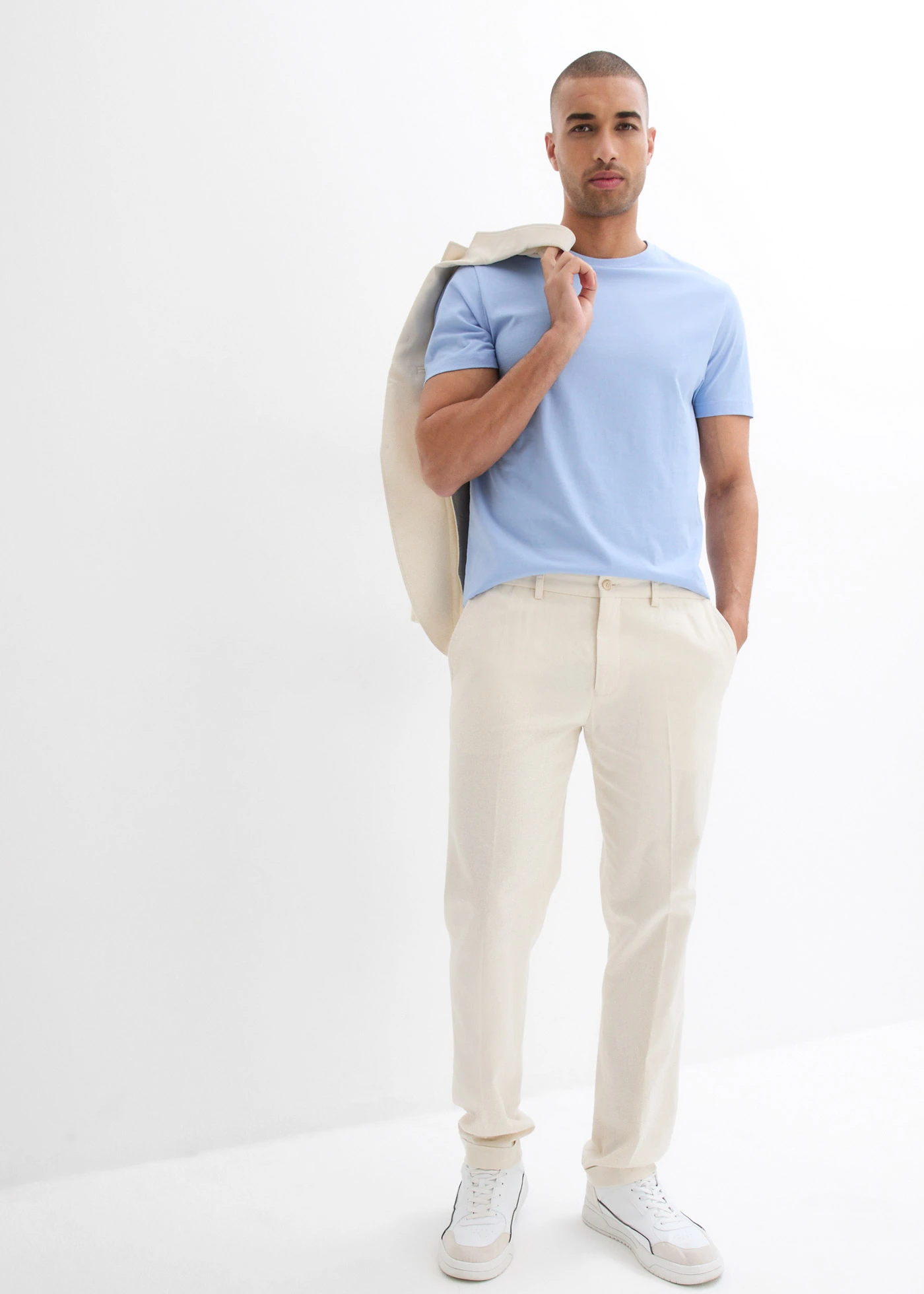 Pantalon de costume léger et regular • naturel • Boutique bonprix