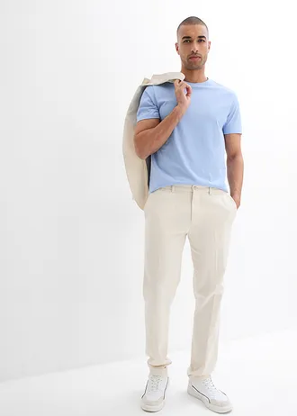 Pantalon van luchtig linnenmix, regular fit • naturel • bonprix online shop