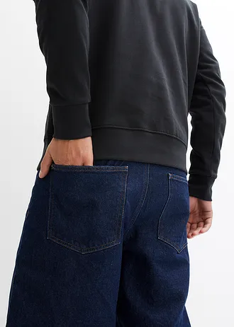 Sweater van puur katoen, loose fit, Kleur: zwart