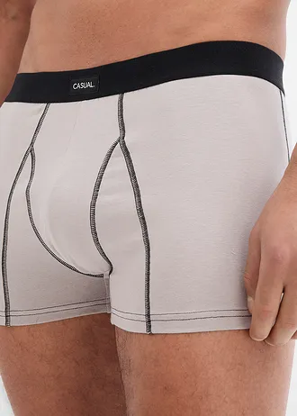 Strakke boxer met katoen (set van 3) • zwart+lichtgrijs • bonprix online shop